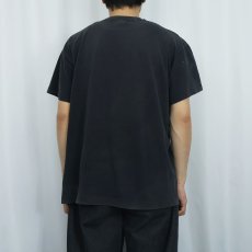 画像3: 90's 般若心経 Vネック プリントTシャツ BLACK XL (3)