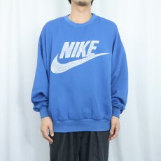 画像2: 90's NIKE 銀タグ ロゴプリントスウェット XL (2)