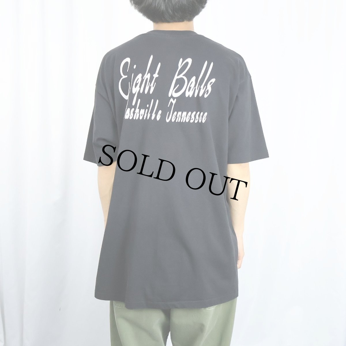 画像3: 80's USA製 EIGHT BALLS NASHVILLE プリントTシャツ BLACK XL (3)