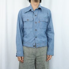 画像2: 70's Levi's "Panatela Tops" オレンジタブ シャンブレーシャツジャケット M (2)