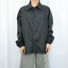 画像2: 80〜90's SOFFE USA製 ナイロンコーチジャケット BLACK XL (2)