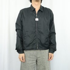 画像2: 60〜70's 裏地ネル ナイロンジャケット BLACK (2)