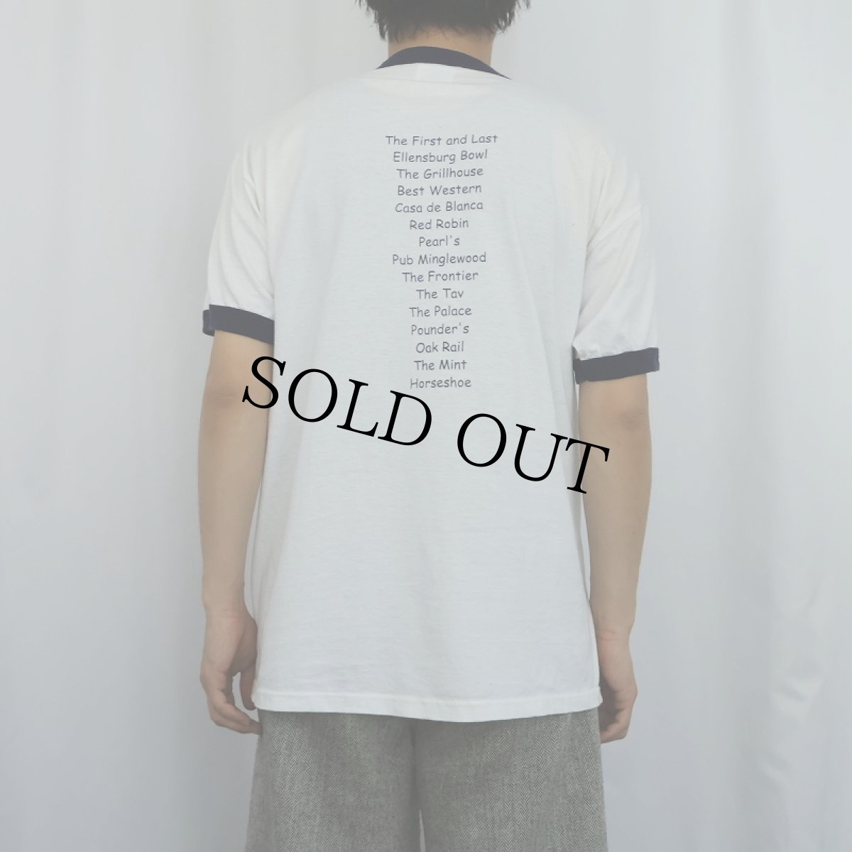 画像3: USA製 TOURDEBÜRGEN イラストプリント リンガーTシャツ L (3)