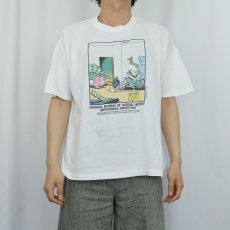 画像2: 90's USA製 "NATIONAL MUSEUM OF NAT URAL HISTORY...." シュールイラスト プリントTシャツ L  (2)