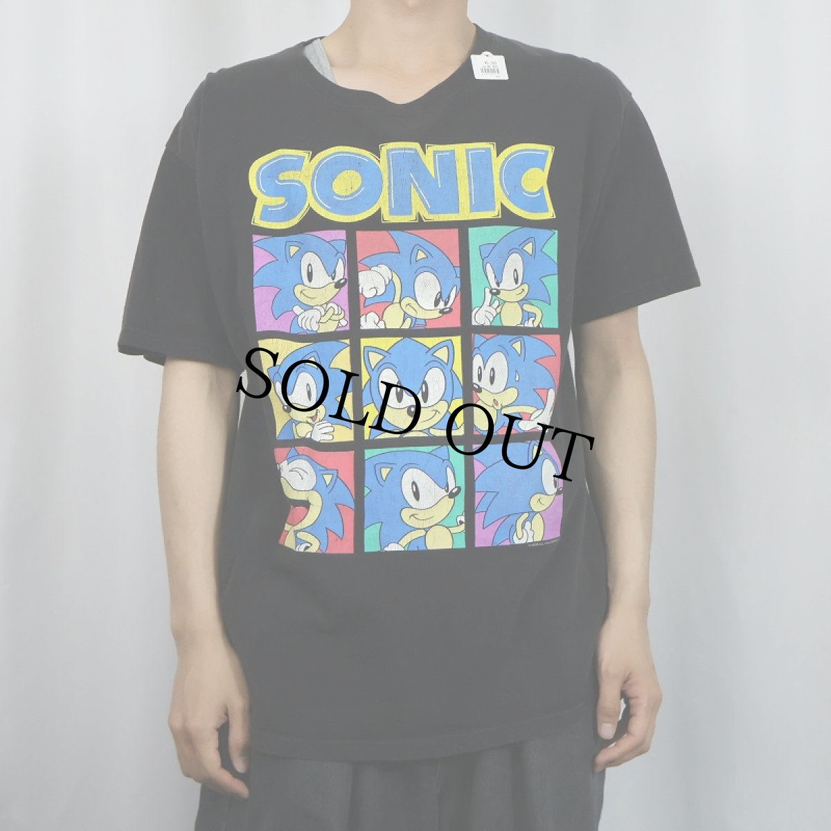 画像2: SONIC ゲームキャラクター プリントTシャツ BLACK (2)