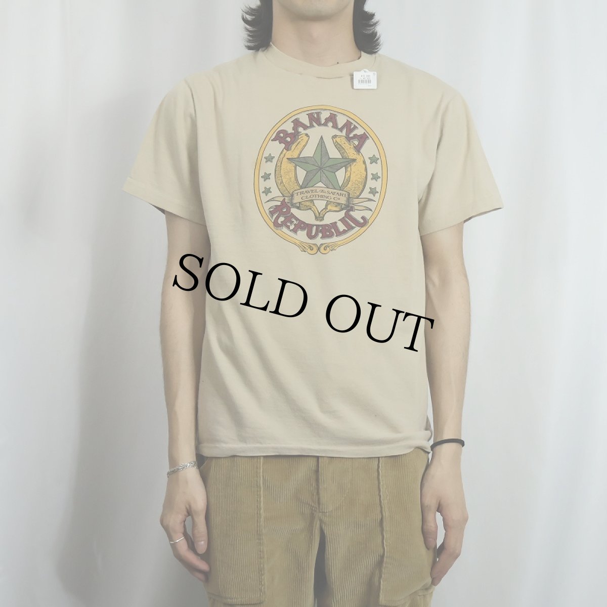 画像2: 80〜90's BANANA REPUBLIC ロゴプリントTシャツ (2)