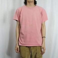 画像2: 80〜90's Champion 青刺繍タグ 中期 USA製 無地Tシャツ L (2)