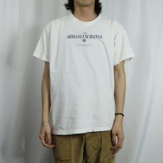 画像2: 90's ARMANI EXCHANGE USA製 ロゴプリントTシャツ L (2)