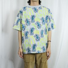 画像2: タツノオトシゴ 総柄プリントTシャツ L (2)