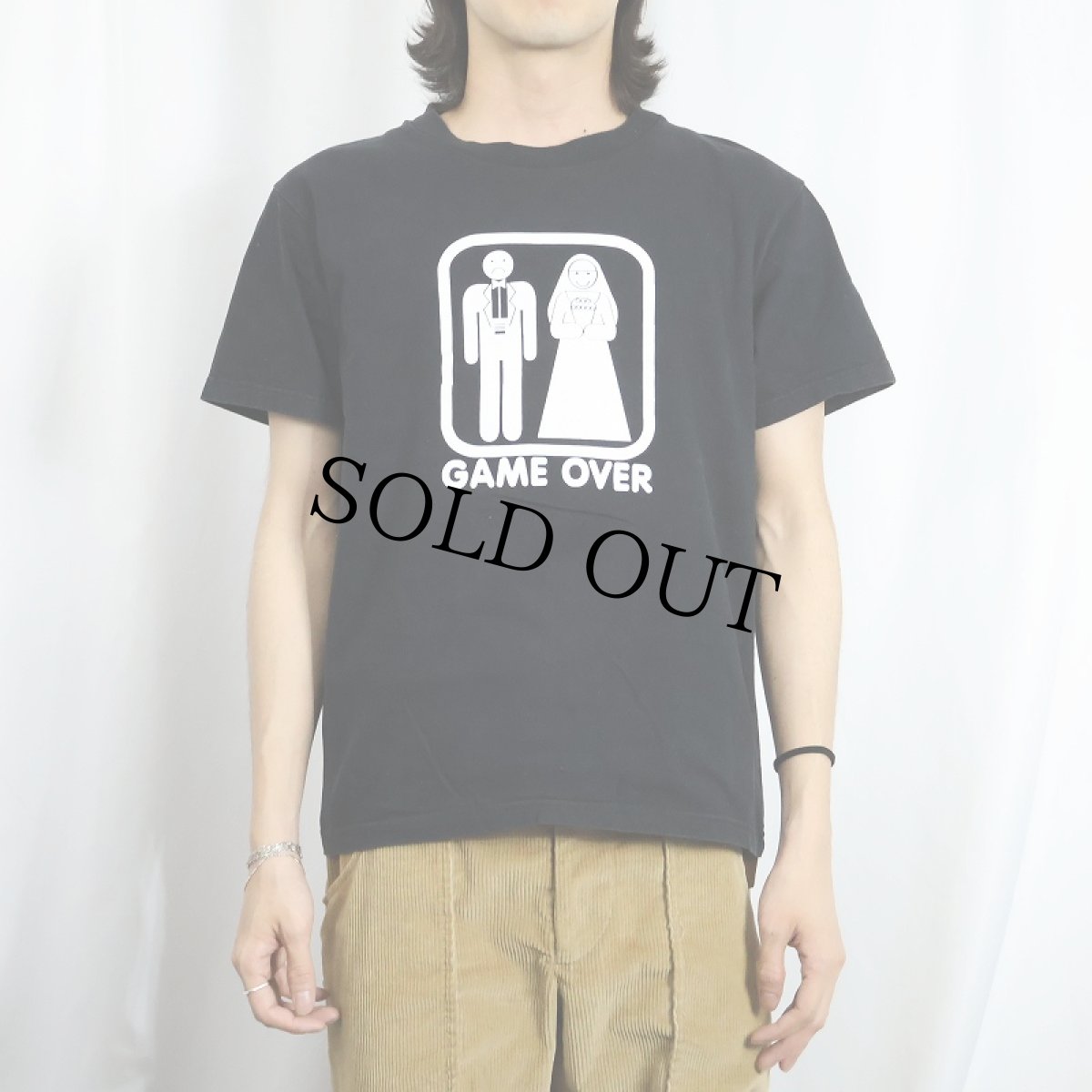 画像2: GAME OVER ジョークプリントTシャツ BLACK L (2)