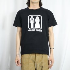 画像2: GAME OVER ジョークプリントTシャツ BLACK L (2)