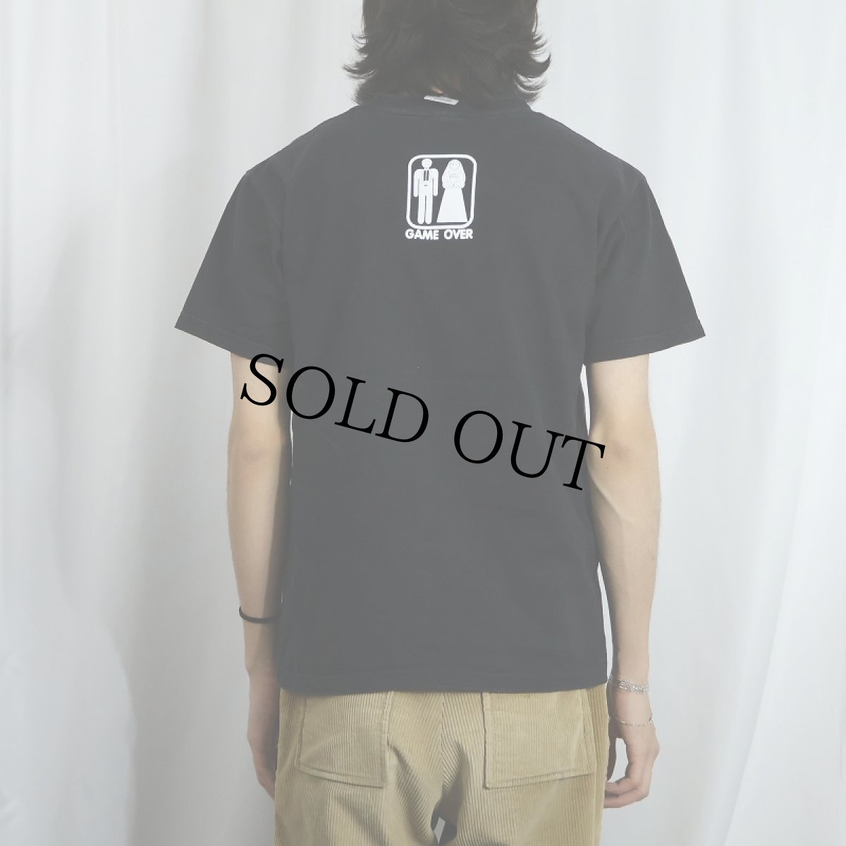 画像3: GAME OVER ジョークプリントTシャツ BLACK L (3)
