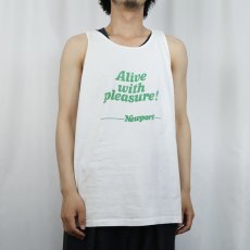 画像2: 90's Newport USA製 タバコブランド キャッチコピープリントタンクトップ XL (2)
