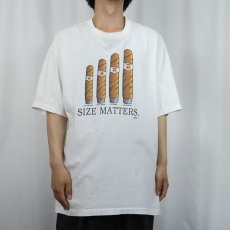 画像2: 90's USA製 "SIZE MATTERS." 葉巻プリントTシャツ XL (2)