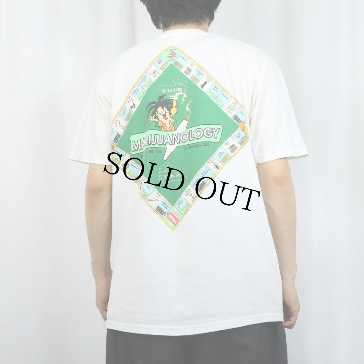 画像4: 〜2000's MARIJUANOLOGY ガンジャプリントTシャツ L (4)