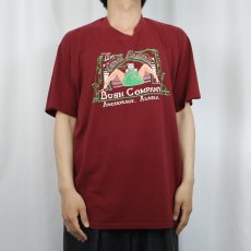 画像2: 80's USA製 "The Great Alaskan Bush Company" ストリップクラブ プリントTシャツ XL (2)