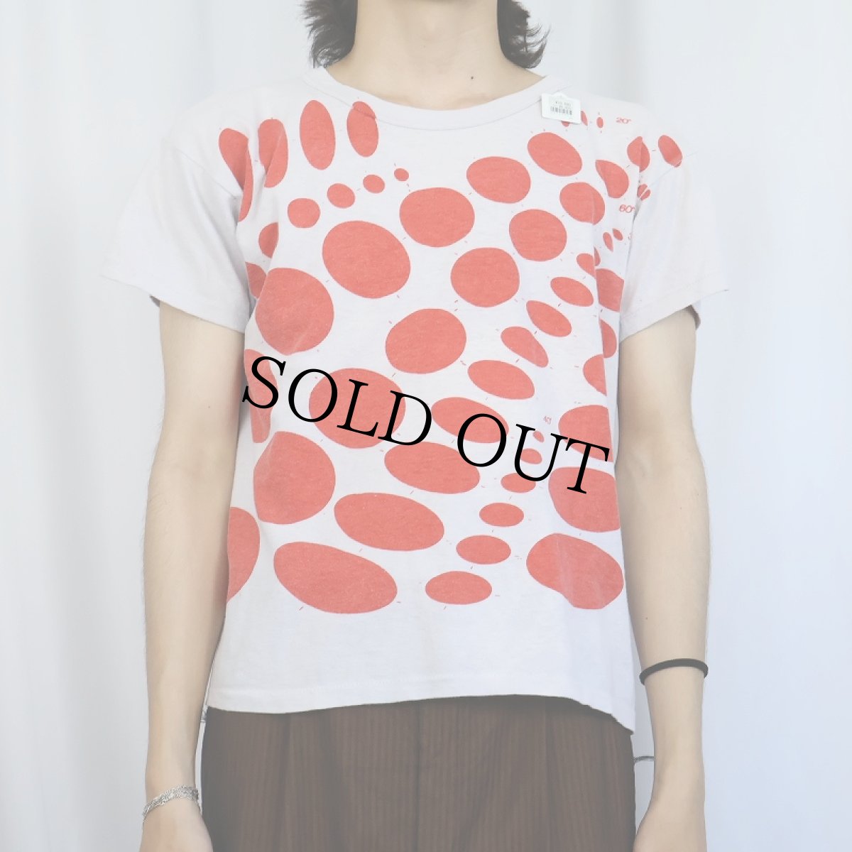 画像3: 〜70's 楕円定規 染み込み 大判プリントTシャツ L (3)