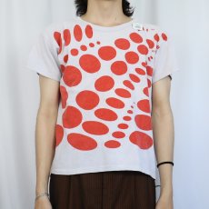 画像3: 〜70's 楕円定規 染み込み 大判プリントTシャツ L (3)
