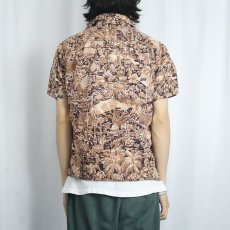 画像3: 50's SHAHEEN'S OF HONOLULU オールオーバーパターン コットンハワイアンシャツ S (3)
