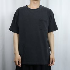 画像2: 90's BVD CANADA製 無地ポケットTシャツ BLACK L (2)