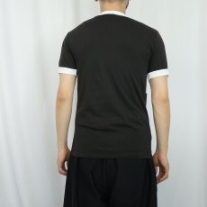 画像3: 80's USA製 ラインデザイン リンガーTシャツ S (3)