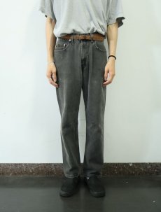 画像2: 90's Levi's 550 USA製 "サルファブラック" ブラックデニムパンツ W32 (2)