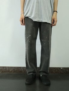 画像3: 90's Levi's 550 USA製 "サルファブラック" ペンキペイント ブラックデニムパンツ W31 (3)