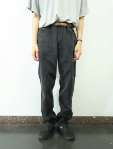 画像2: 90's Levi's 550 USA製 "サルファブラック" ブラックデニムパンツ W32 (2)