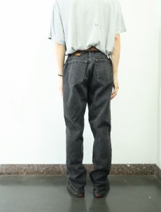 画像3: 90's Levi's 550 USA製 "サルファブラック" ブラックデニムパンツ W32 (3)
