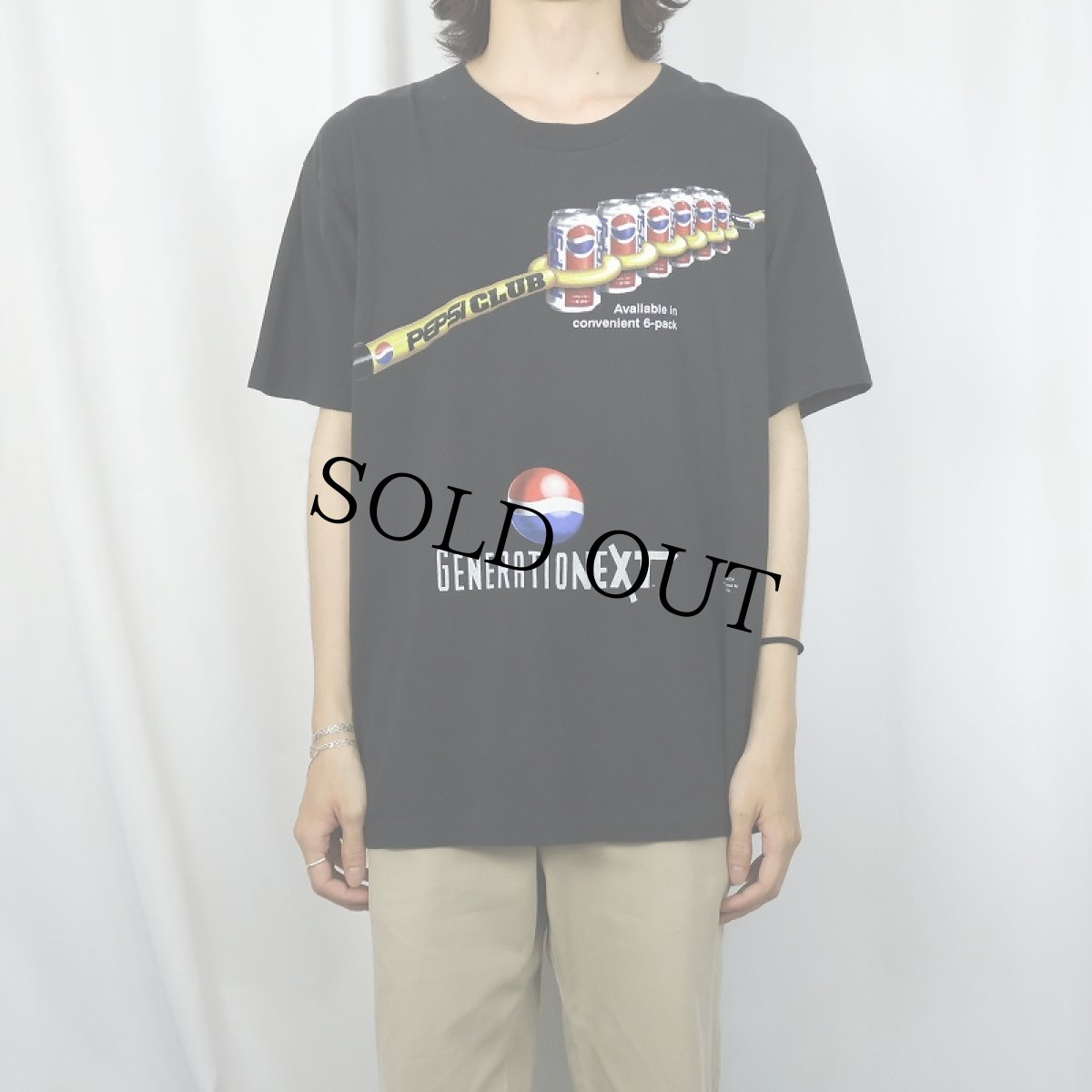 画像3: 90's PEPSI USA製 "GENERATION NEXT" 飲料メーカー プリントTシャツ BLACK L (3)