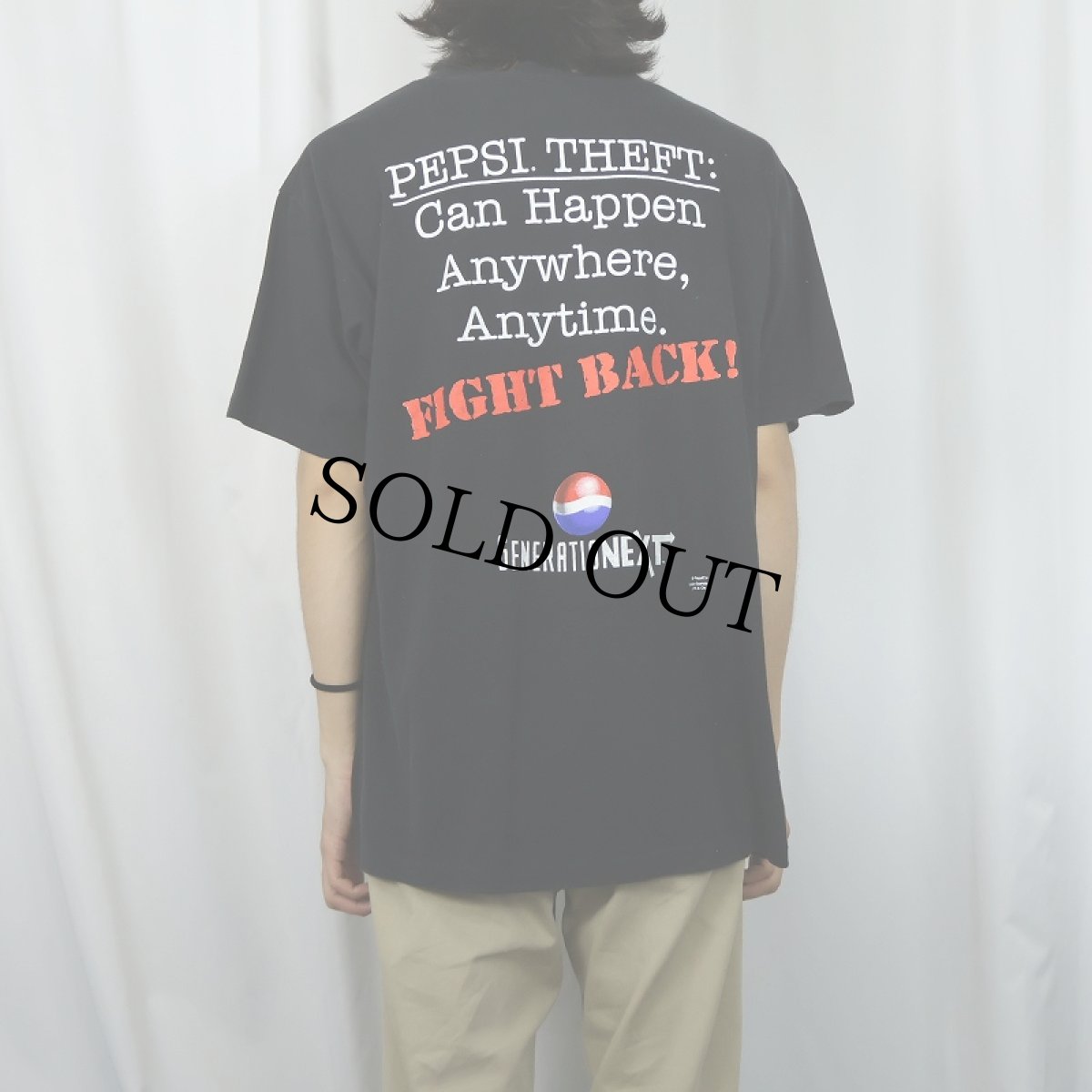 画像4: 90's PEPSI USA製 "GENERATION NEXT" 飲料メーカー プリントTシャツ BLACK L (4)
