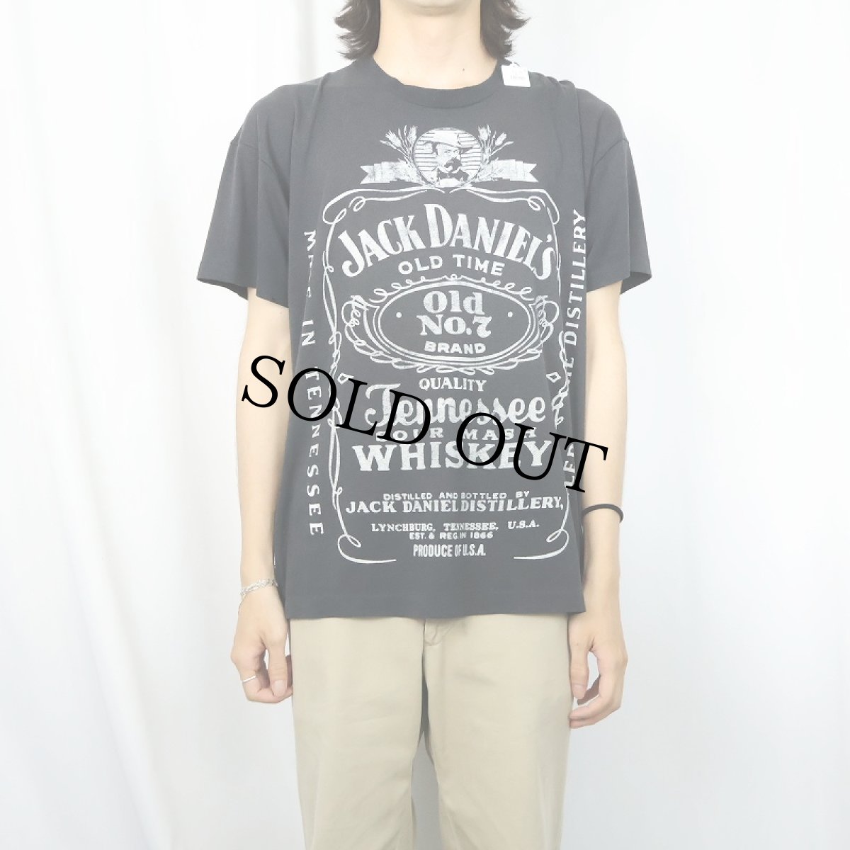 画像3: 80〜90's Jack Daniel's ウイスキーブランド プリントTシャツ BLACK (3)