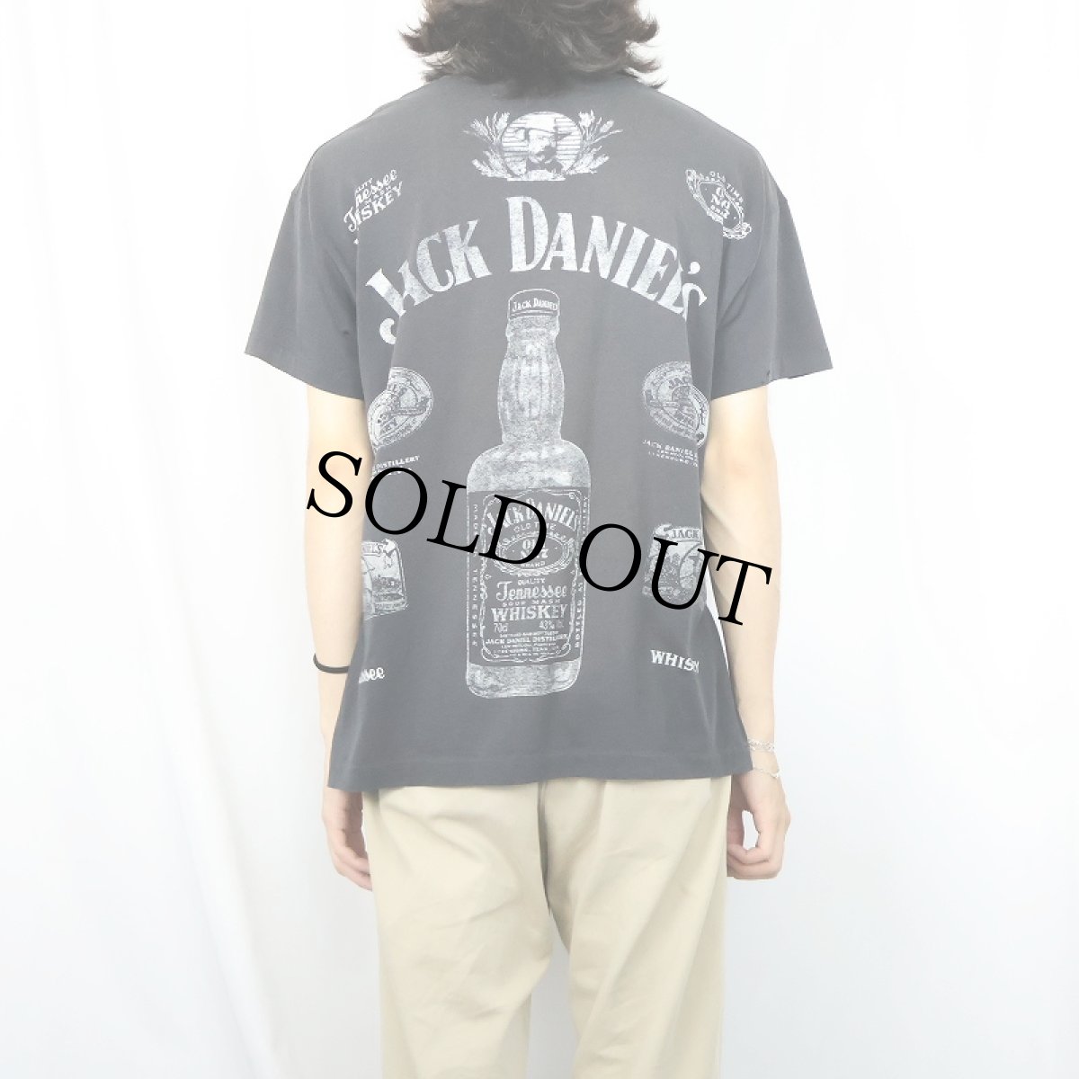 画像4: 80〜90's Jack Daniel's ウイスキーブランド プリントTシャツ BLACK (4)