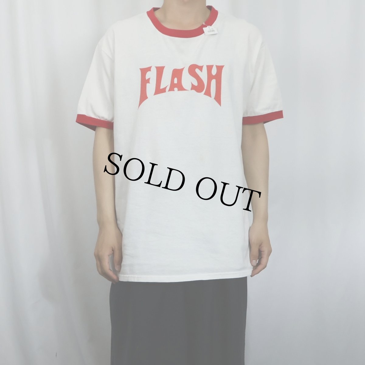 画像2: Flash Gordon ファンタジー映画プリント リンガーTシャツ L (2)