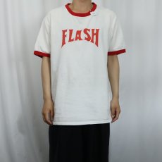 画像2: Flash Gordon ファンタジー映画プリント リンガーTシャツ L (2)