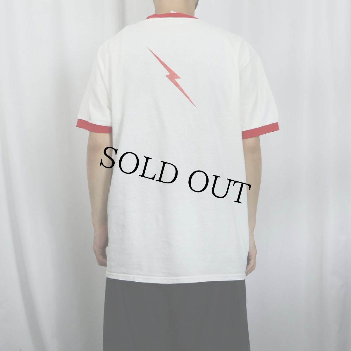 画像3: Flash Gordon ファンタジー映画プリント リンガーTシャツ L (3)