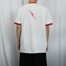 画像3: Flash Gordon ファンタジー映画プリント リンガーTシャツ L (3)