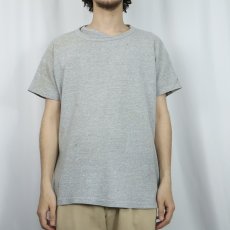 画像2: 70's Champion USA製 バータグ 霜降り無地Tシャツ XXL (2)