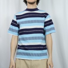 画像2: 70's TOWNCRAFT by JC Penney ジャガードTシャツ L (2)