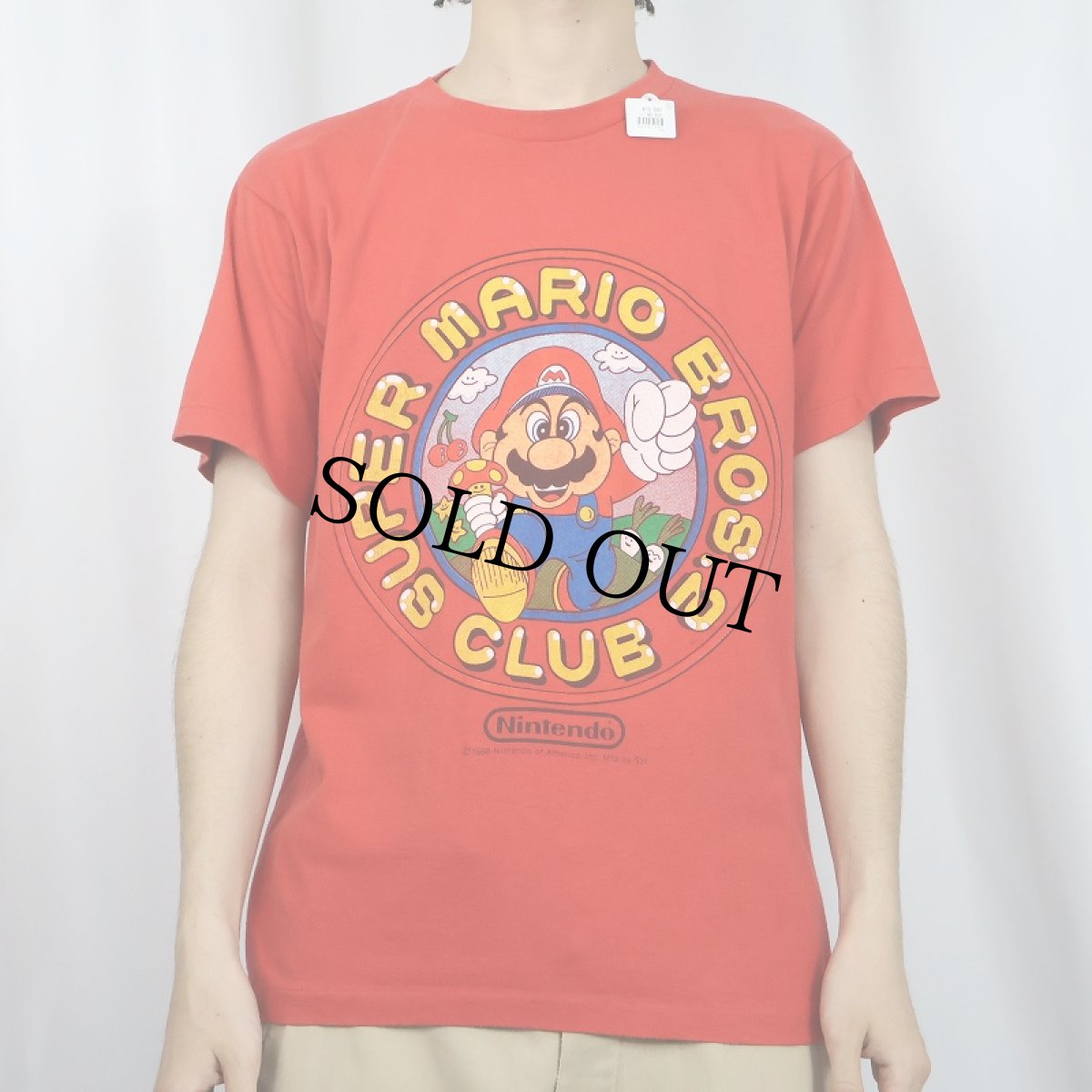 画像2: 80's NIntendo SUPER MARIO キャラクタープリントTシャツ L (2)
