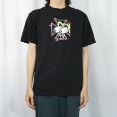 画像2: 90's Frank Kozik USA製 アートプリントTシャツ BLACK M (2)
