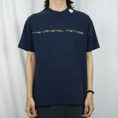 画像3: The Crystal Method エレクトロニック・ミュージック・グループ プリントTシャツ NAVY L (3)