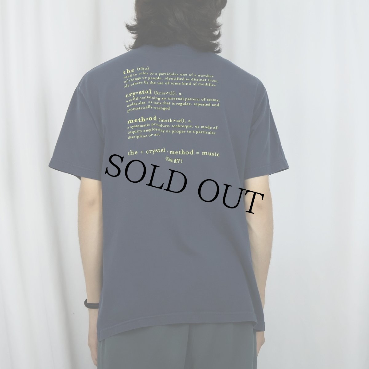 画像4: The Crystal Method エレクトロニック・ミュージック・グループ プリントTシャツ NAVY L (4)
