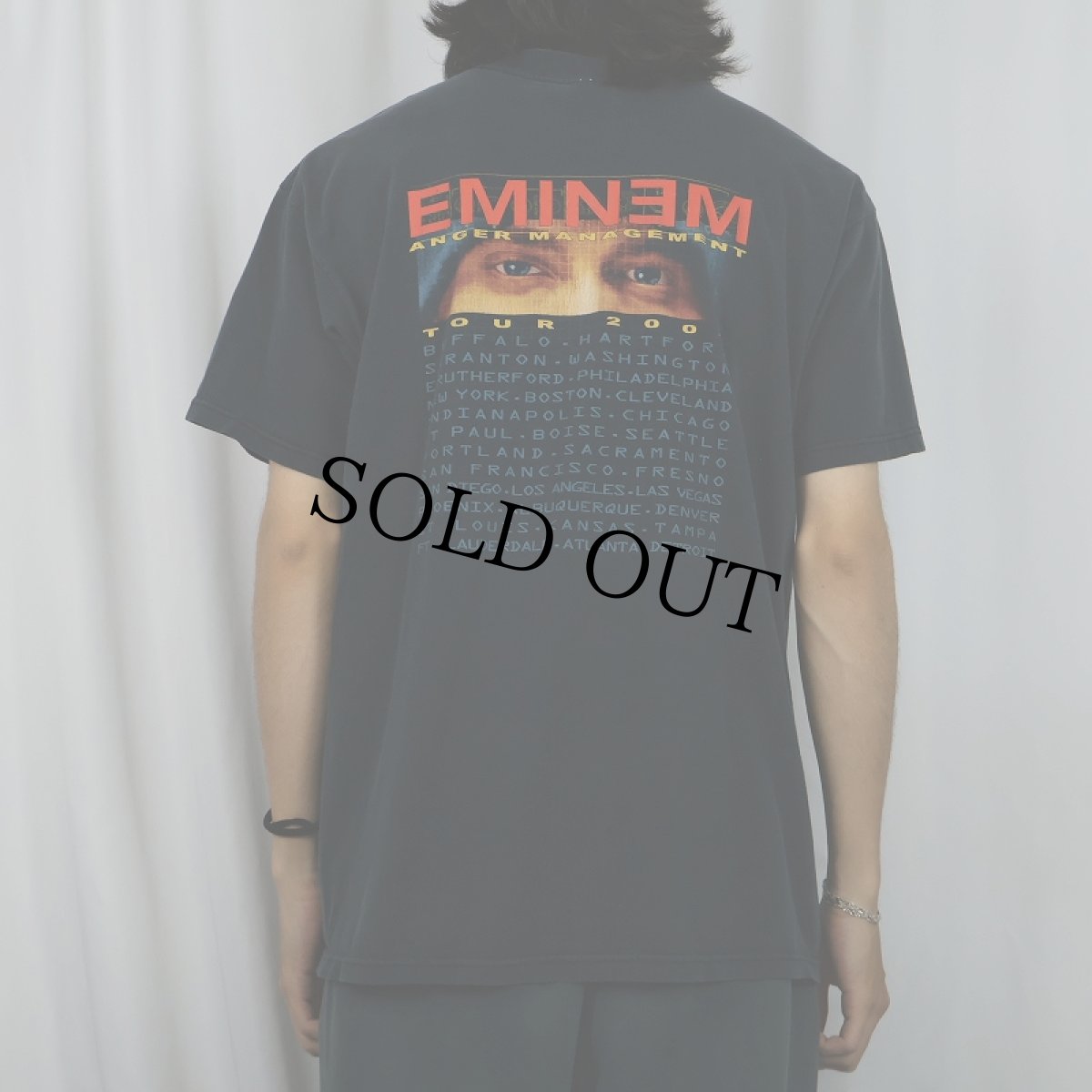 画像4: 2002 EMINEM "The Eminem Show" ラッパーアルバムプリントTシャツ BLACK L (4)