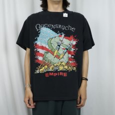 画像3: 90's Queensryche USA製 "Building Empires" プログレッシブ・メタル・バンド ツアープリントTシャツ BLACK XL (3)