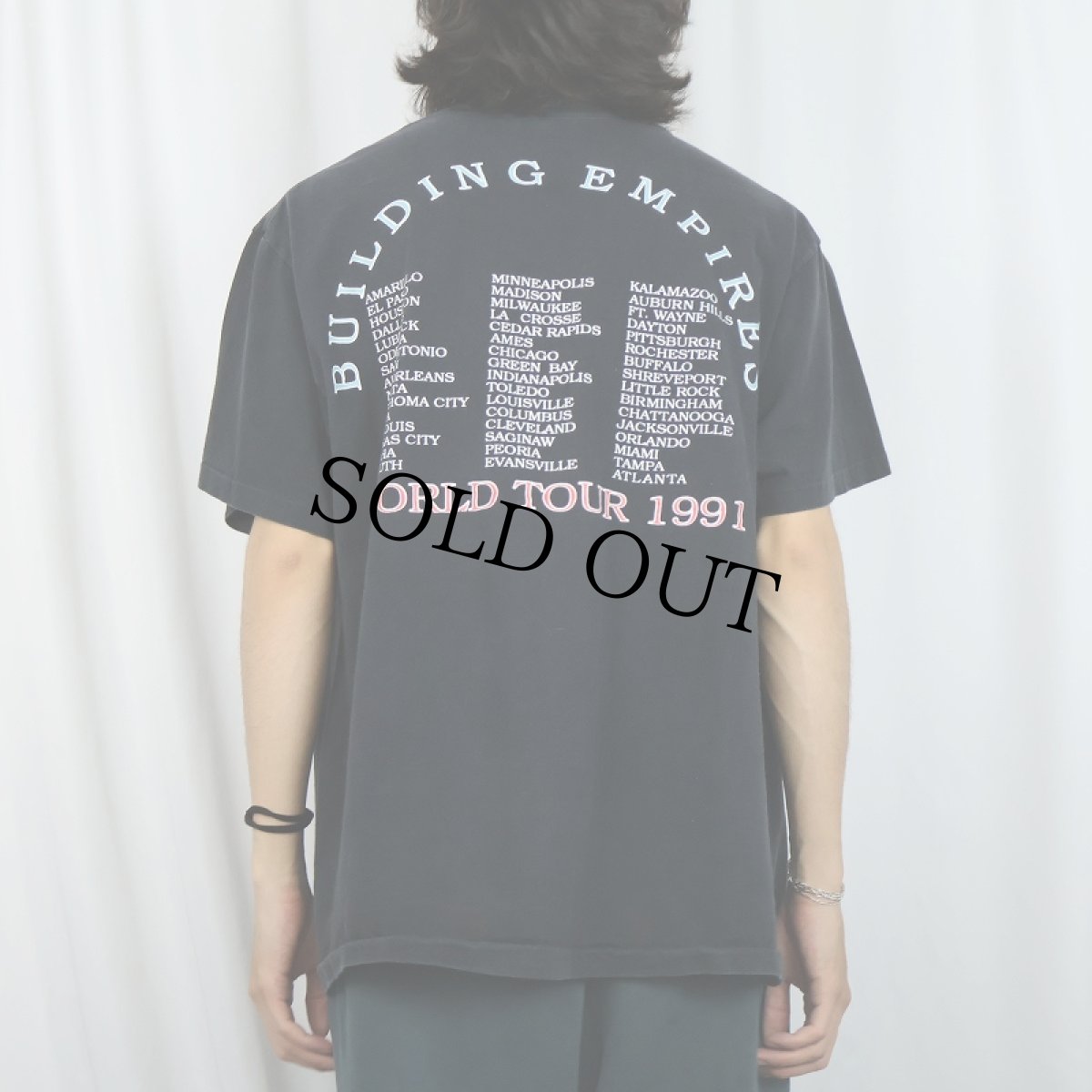 画像4: 90's Queensryche USA製 "Building Empires" プログレッシブ・メタル・バンド ツアープリントTシャツ BLACK XL (4)