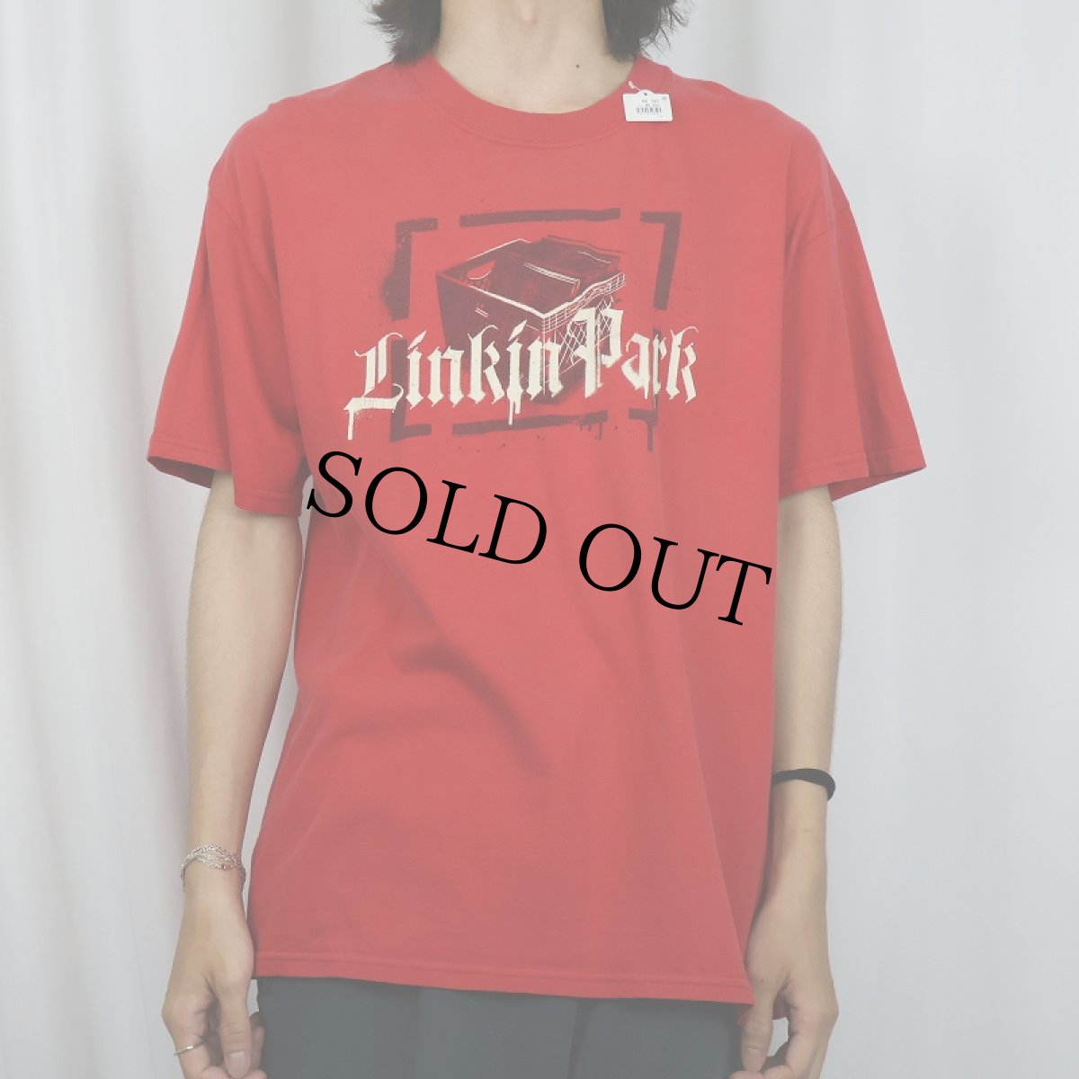 画像2: 2000's Linkin Park ロックバンドプリントTシャツ L (2)