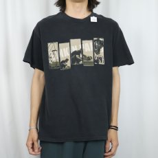 画像2: 2000's Linkin Park "Meteora" ロックバンド アルバムプリントTシャツ BLACK L (2)