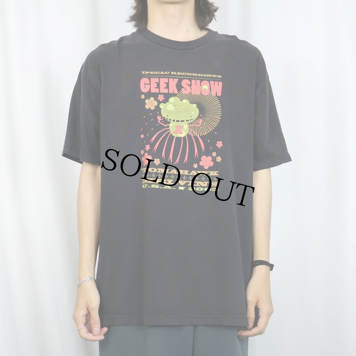 画像2: 2000's Ipecac Recordings "Geek Show 2003" バンドツアープリントTシャツ BLACK XL (2)