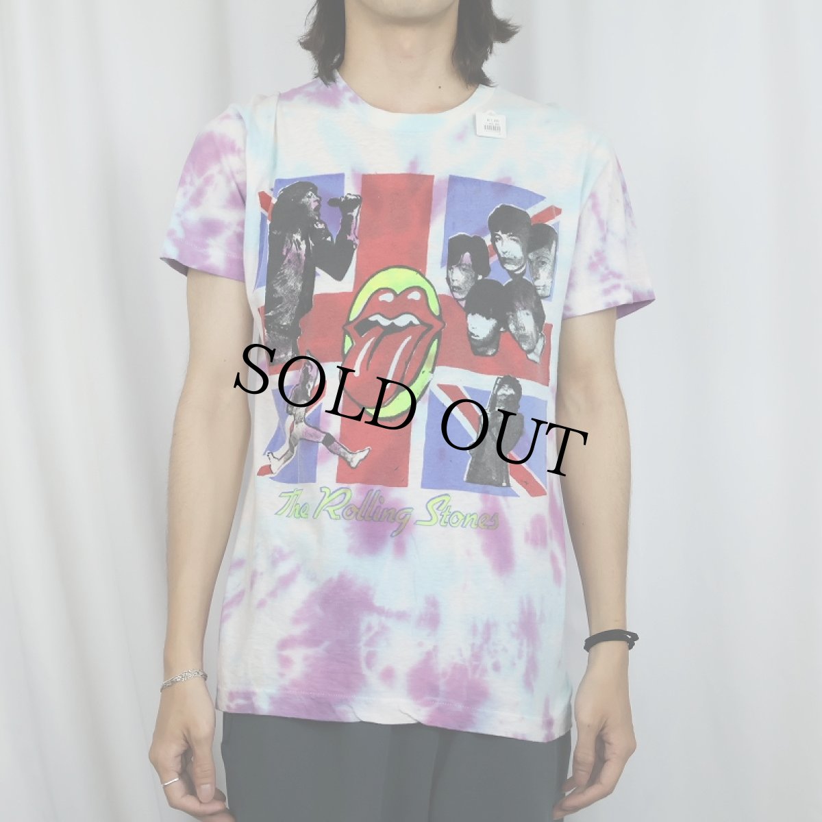 画像3: 90's The Rolling Stones USA製 "Steel Wheels" ロックバンドツアープリント タイダイTシャツ L (3)